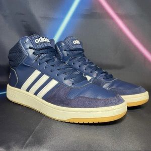 Adidas Hoops 2.0 Mid Sneaker Blue Men’s Size 11